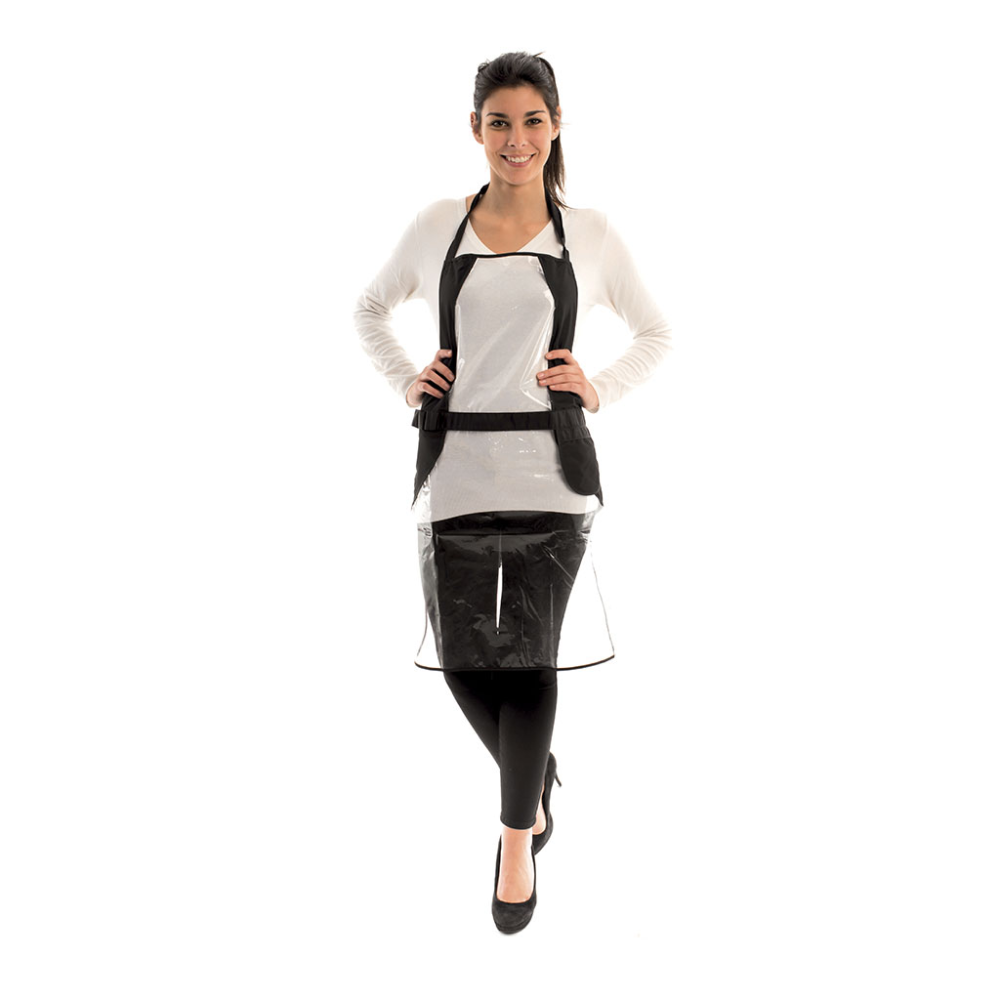 Morocutti Grembiule Antimacchia Trasparente Nero