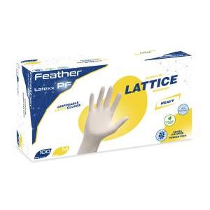 Feather latexx pf guanti lattice senza polvere 100pz flpf large