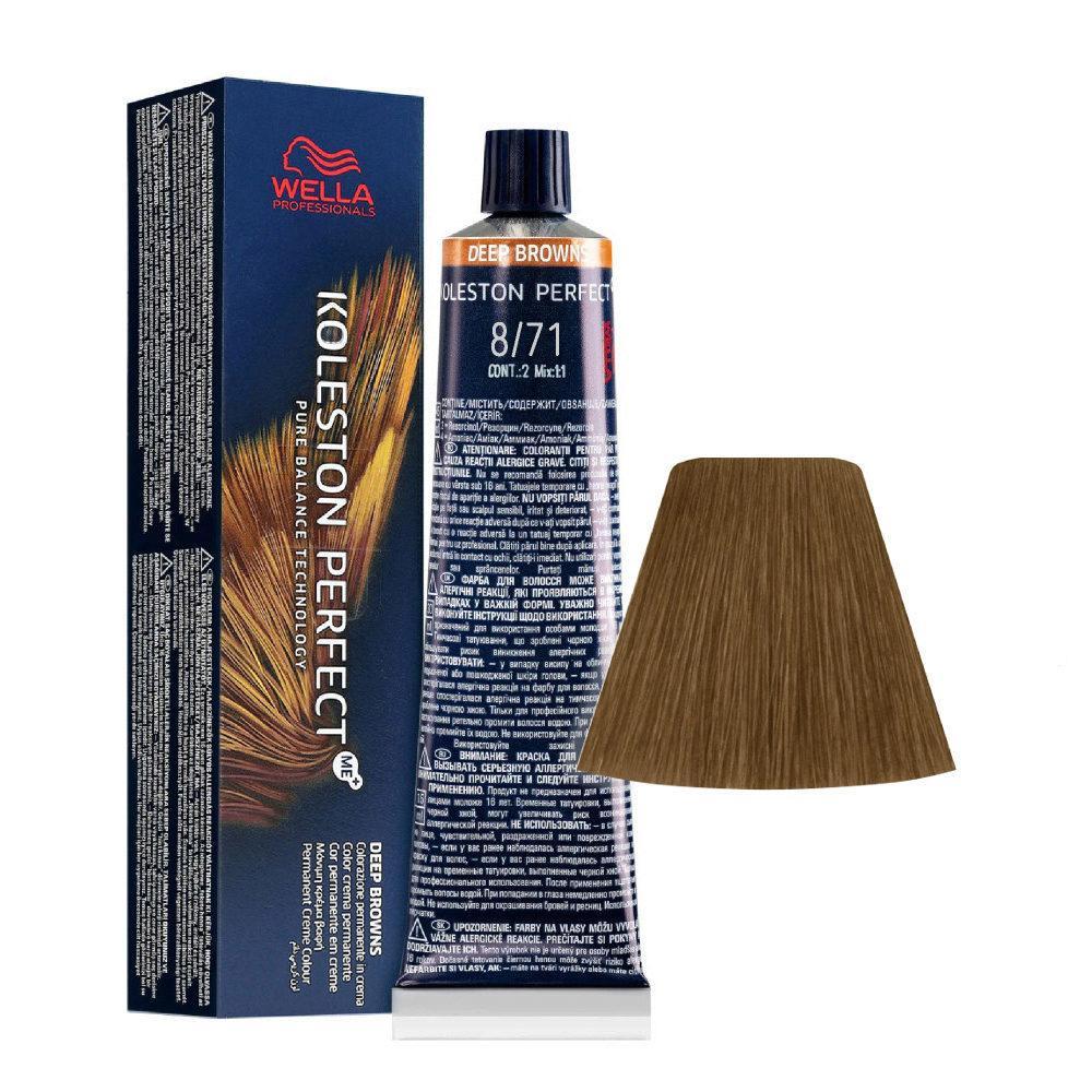 wella-tinta-koleston-perfect-me-60ml-8/71-biondo-chiaro-sabbia-cenere Wella Tinta Koleston Perfect Me 60ML 8/71 Biondo Chiaro Sabbia Cenere
