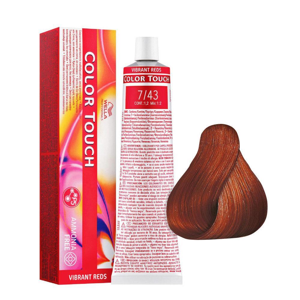 Wella Color Touch Tono Su Tono 60ML 7/43 Rame Dorato Medio