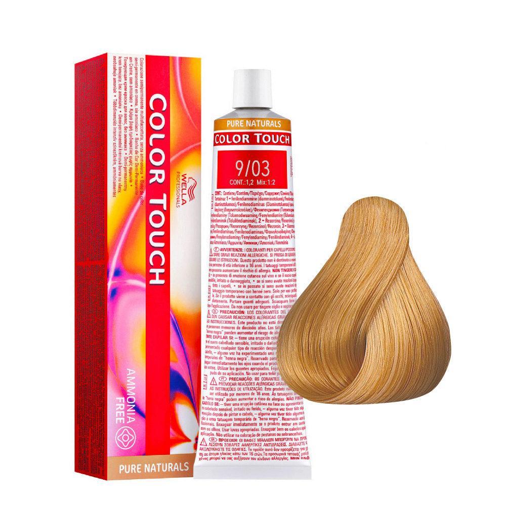 Wella Color Touch Tono Su Tono 60ML 9/03 Biondo Chiarissimo Naturale Dorato