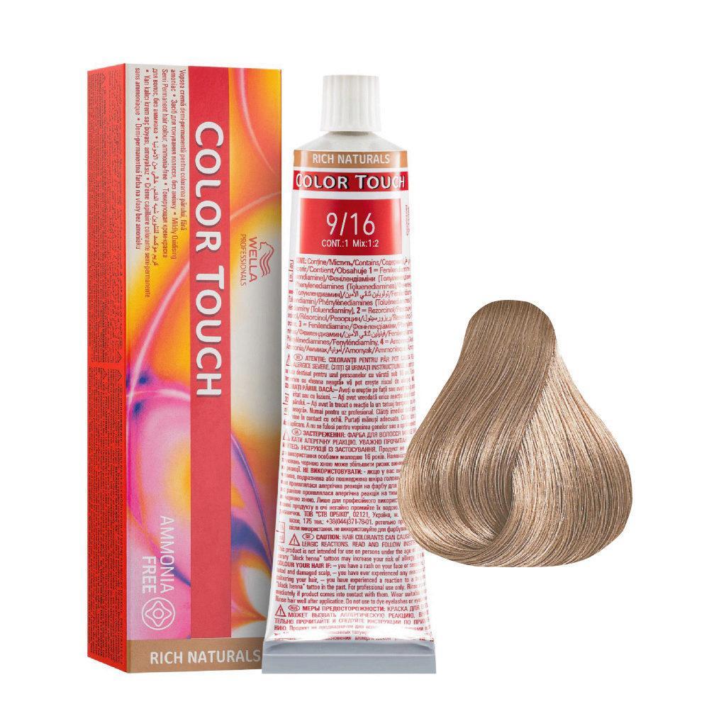 Wella Color Touch Tono Su Tono 60ML 9/16 Biondo Chiarissimo Cenere Violetto