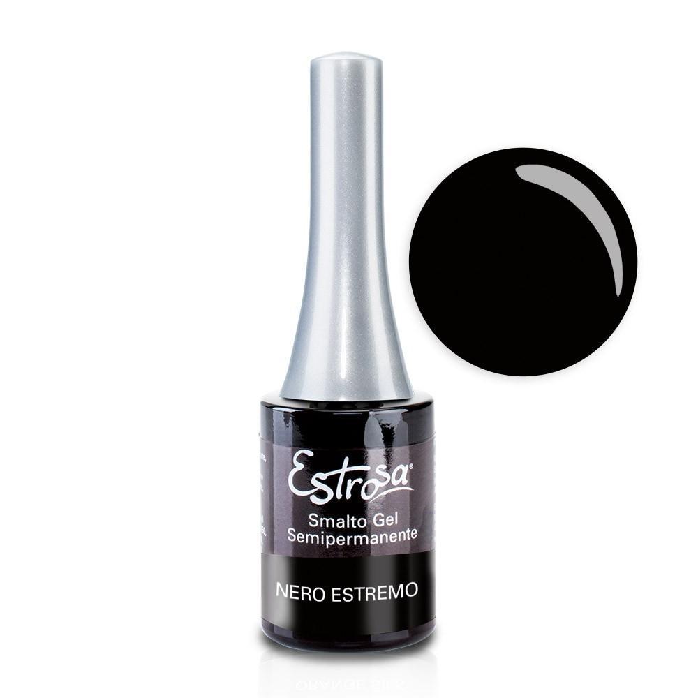 Estrosa Smalto Gel Semipermanente 14ML Nero Estremo