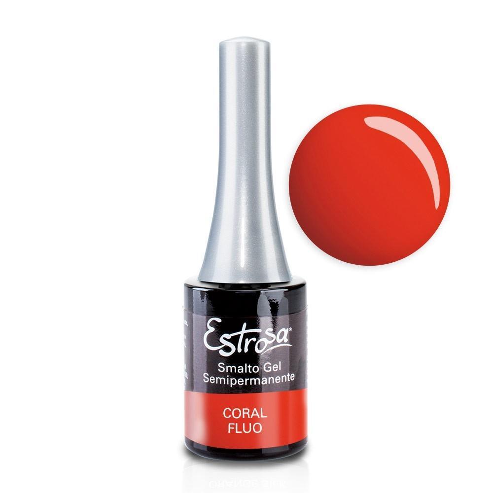 Estrosa Smalto Gel Semipermanente 14ML Coral Fluo