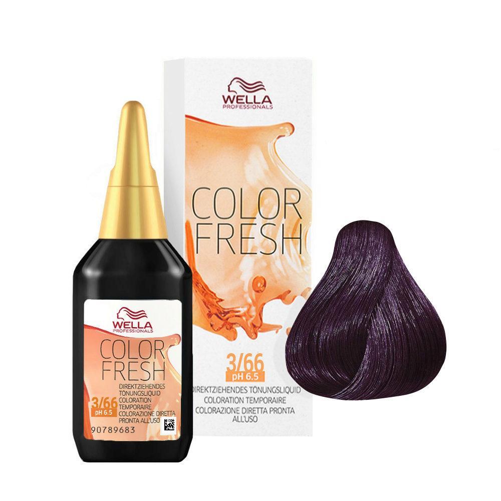 Wella Color Fresh Tono Su Tono Diretto 75ML 3/66 Castano Scuro Violetto Intenso