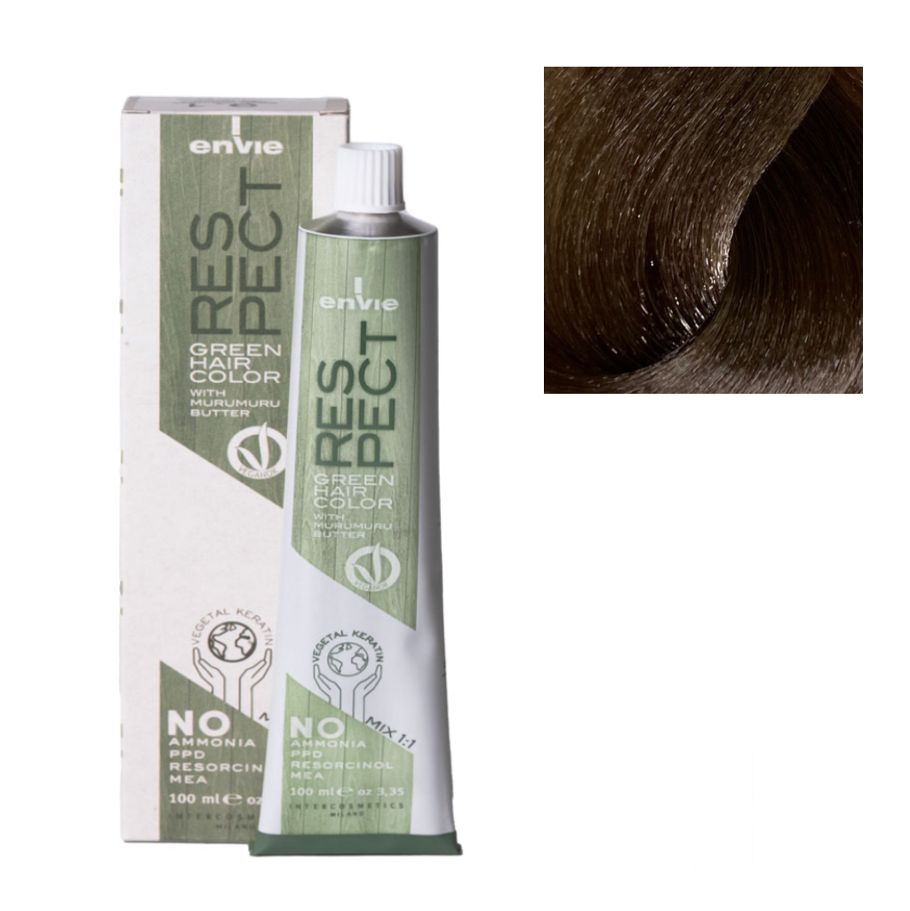 Envie Tinta in Crema Senza Ammoniaca Respect Green 100ml 7.12 Biondo Cenere Perla