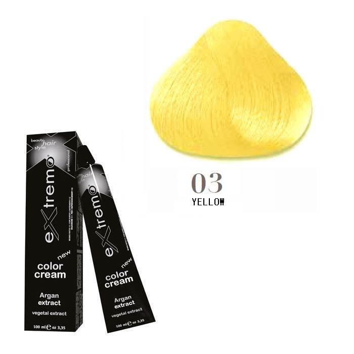 Extremo Tinta Color Cream Argan Oil 100ml 03 Giallo