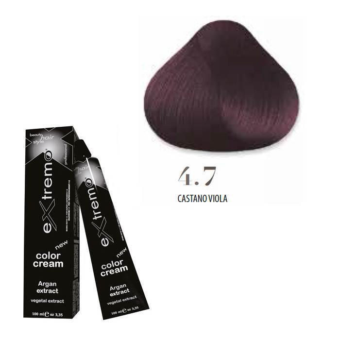 Extremo Tinta Color Cream Argan Oil 100ml 4.7 Castano Viola