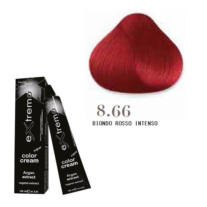 Extremo Tinta Color Cream Argan Oil 100ml 8.66 Biondo Chiaro Rosso Intenso