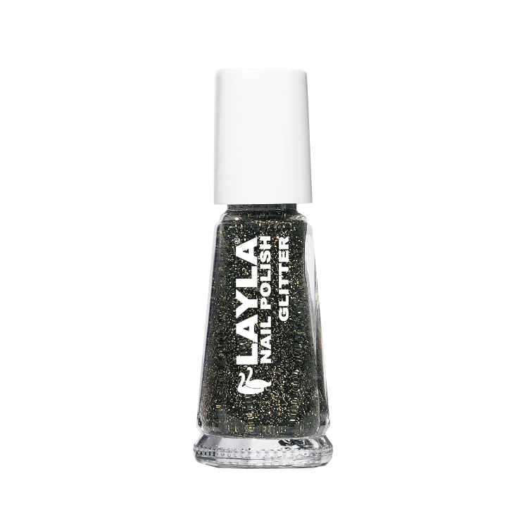 Layla Smalto Glitter Nero Oro 10ML