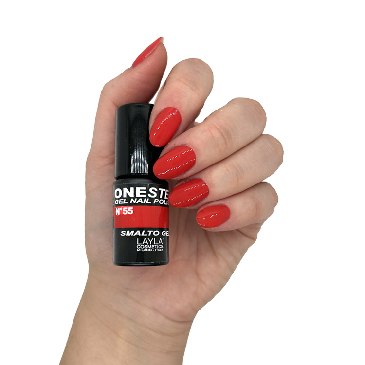 Layla Semipermanente One Step Gel Nail Polish N.55 Red Grooving 5ML