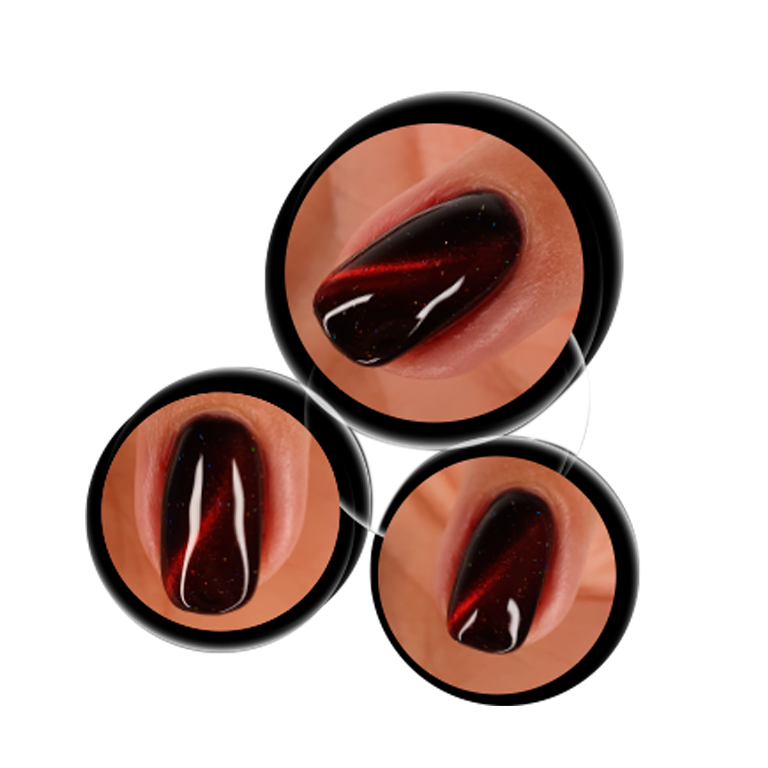 Layla Gel Semipermanente Magnetico Cat Eye N.8 Rosso Fuoco 5ML