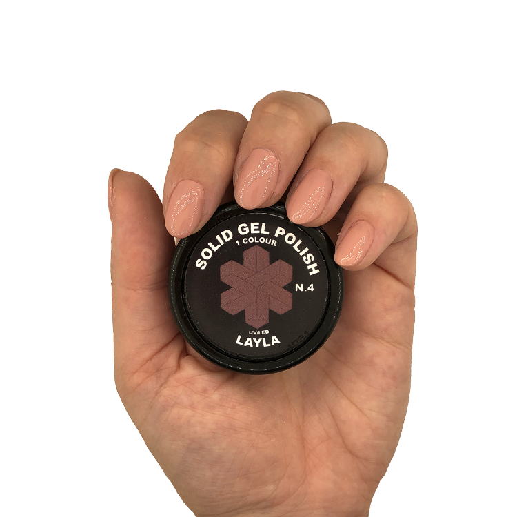 Layla Smalto Solid Gel Polish Uv Led 15GR N. 4 Pink Nude