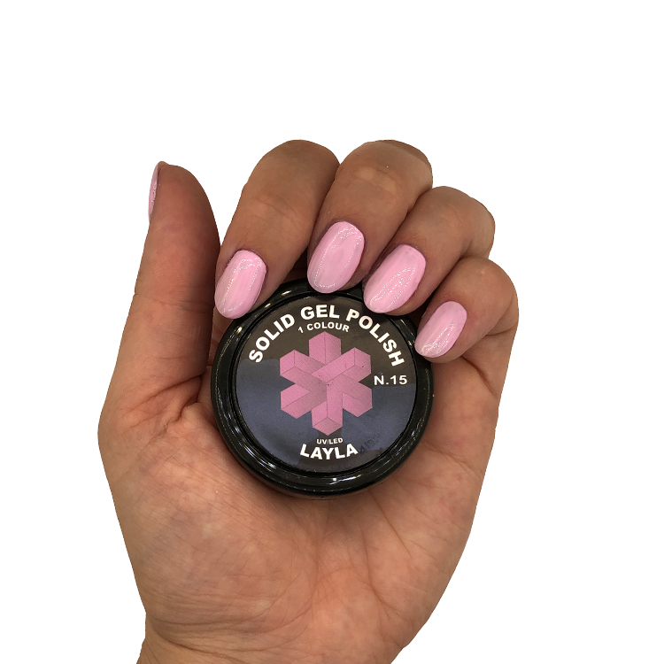 Layla Smalto Solid Gel Polish Uv Led 15GR N.15 Electra Pink