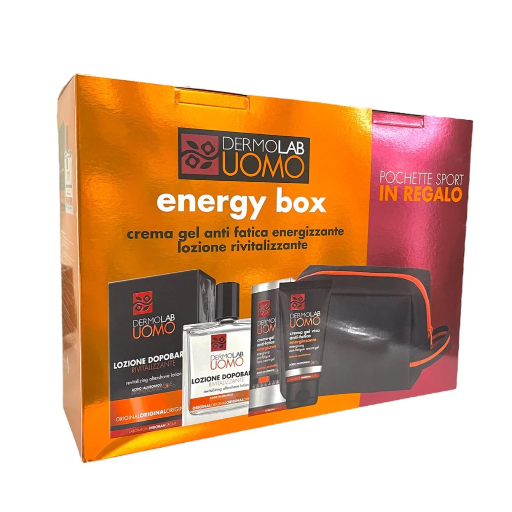 Dermolab Uomo Energy Box Conf. Pochette + Dopobarba 100ML + Gel Viso 50ML TBV002323