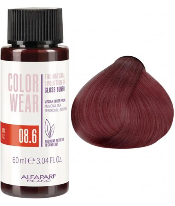 Alfaparf Toner Color Wear Liquid Gloss 60ML 08.6 Biondo Chiaro Leggero Rosso 