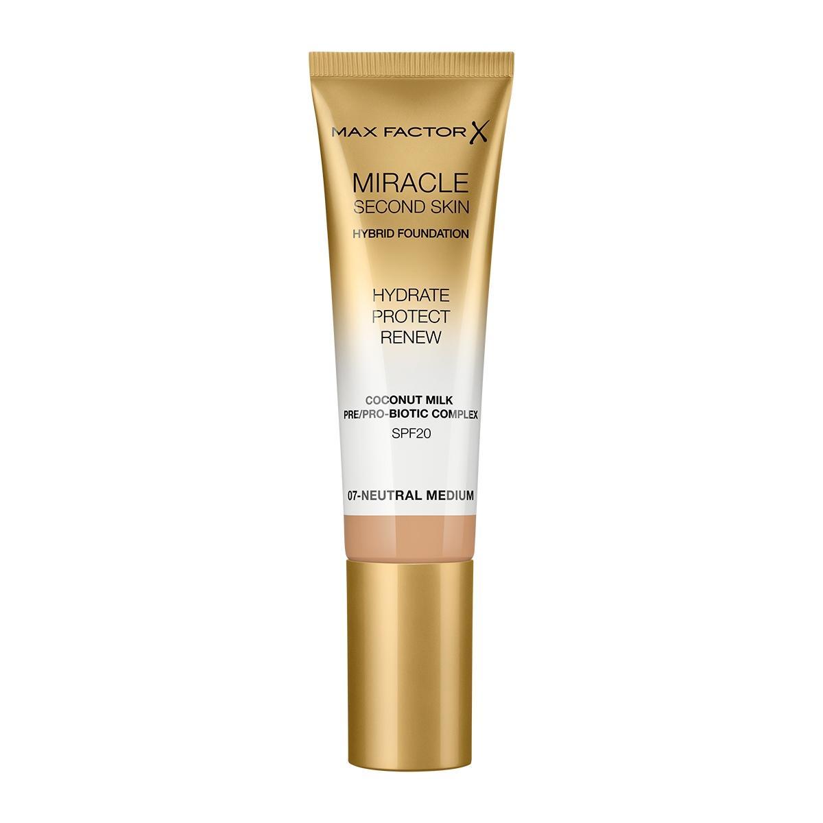 Max Factor Fondotinta Miracle Second Skin N.7 Neutral Medium