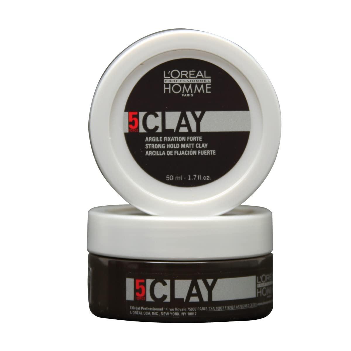 Lu00b4Oru00e8al Pasta All'Argilla Fissaggio Forte 5 Clay Homme 50ML