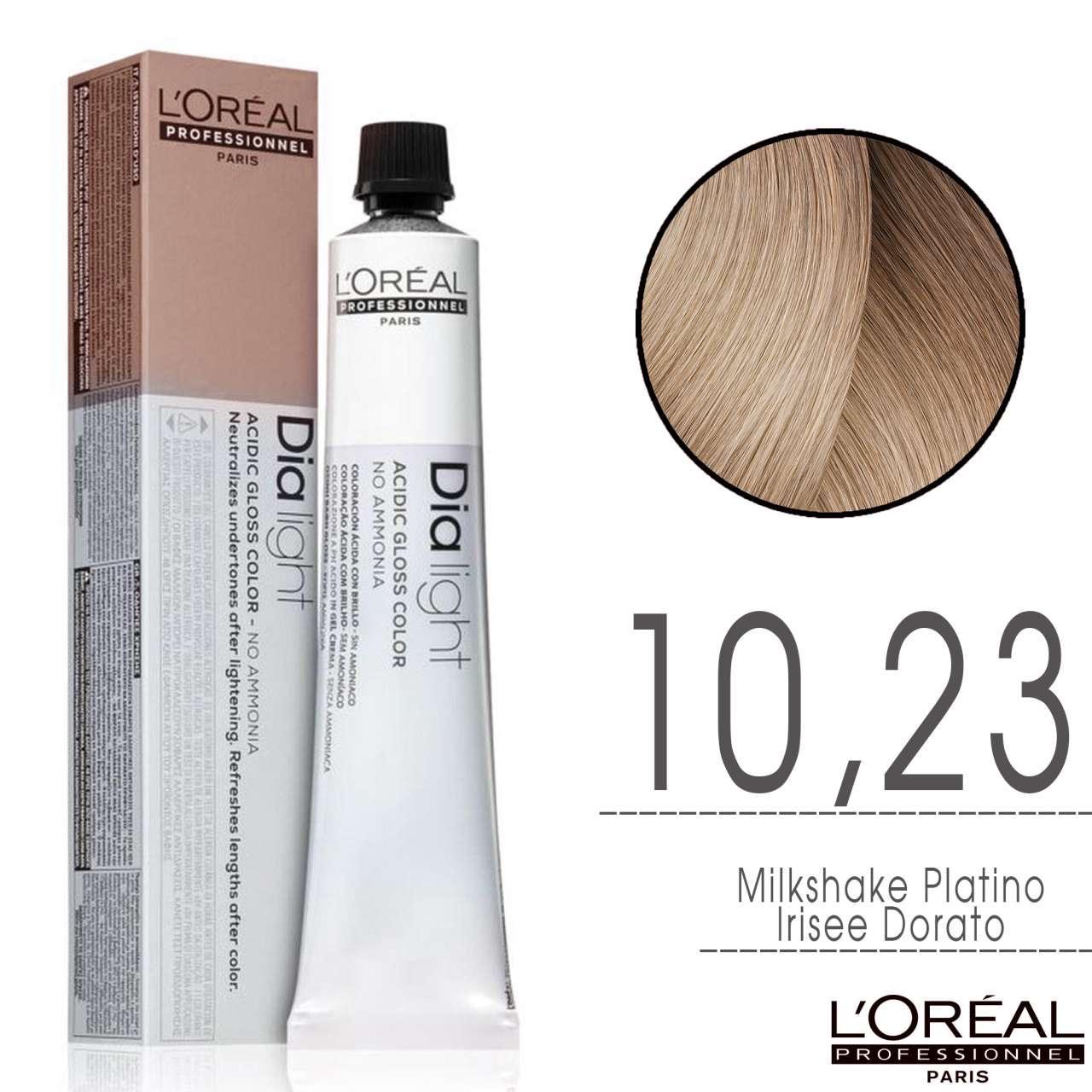 L'Oru00e9al Tinta Dia Light Tono Su Tono 50ML 10.23 MilkShake Platino Irisee Dorato