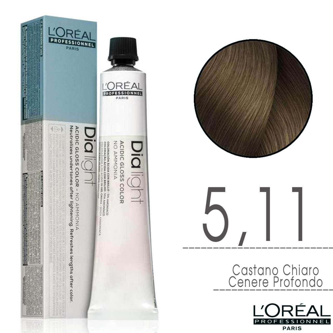 L'Oru00e9al Tinta Dia Light Tono Su Tono 50ML 5.11 Castano Chiaro Cenere Profondo