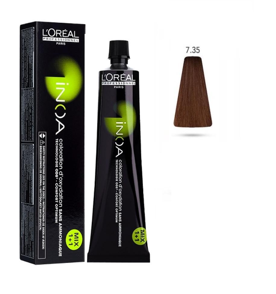 L'Oru00e9al Tinta Inoa Senza Ammoniaca 60ML 7.35 Biondo Dorato Mogano