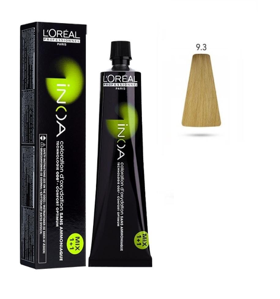 L'Oru00e9al Tinta Inoa Senza Ammoniaca 60ML 9.3 Gold Fund