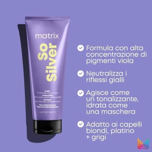 Matrix Maschera Antigiallo So Silver Total Results 200ML