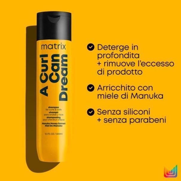 Matrix Shampoo Capelli Ricci A Curl Can Dream Total Results 300ML