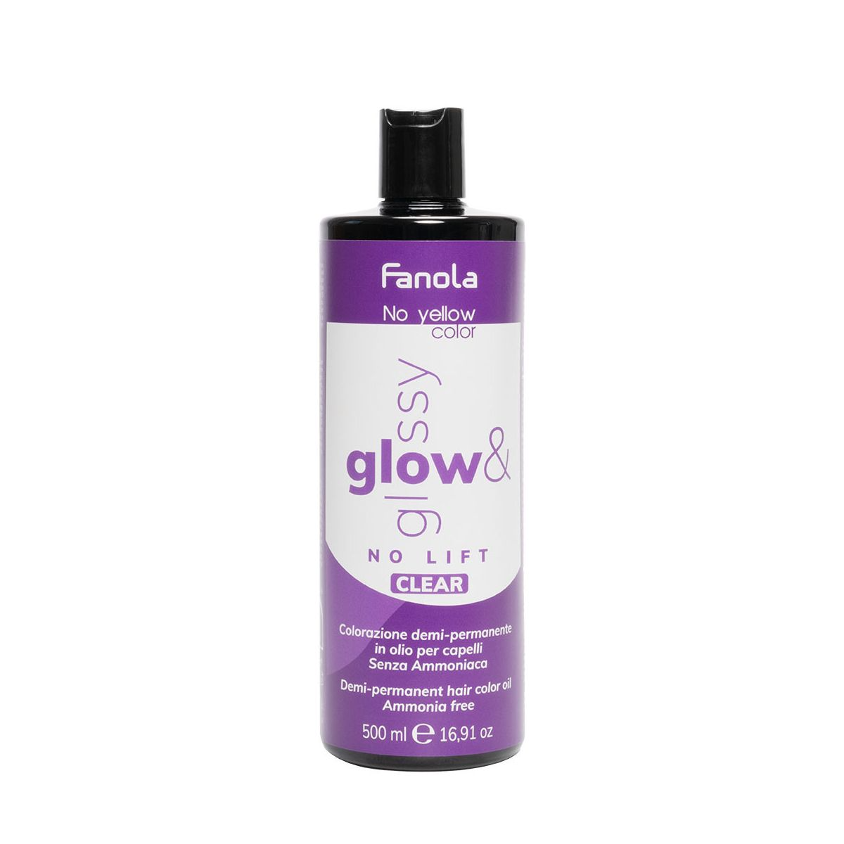 Fanola Glow&Glossy Toner in Olio Senza Ammoniaca Clear 500ml