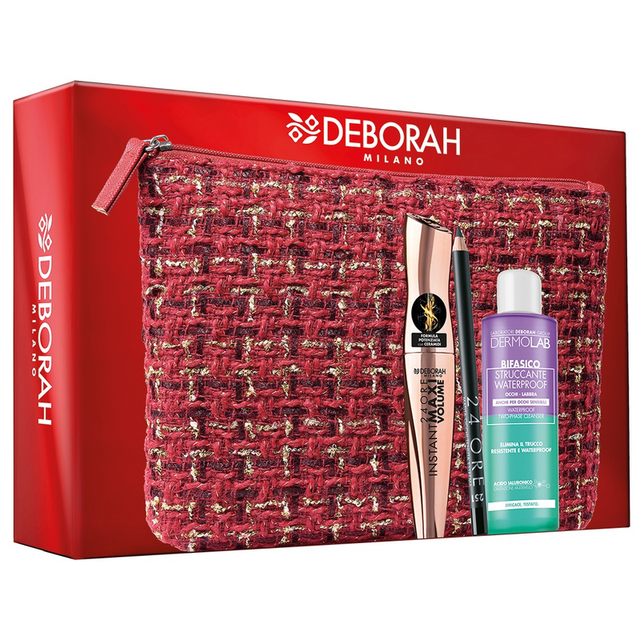 Deborah Pochette Rossa Foderata Mascara + Matita + Struccante