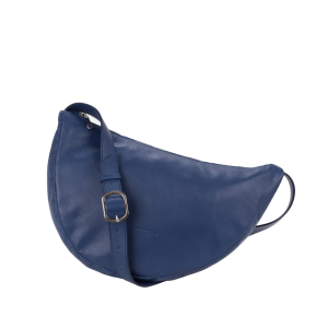 Tracolla in pelle liscia candi n24330 blu