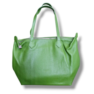 Shopper grande a spalla in pelle dollaro linea stresa pistaccio d25485-pist