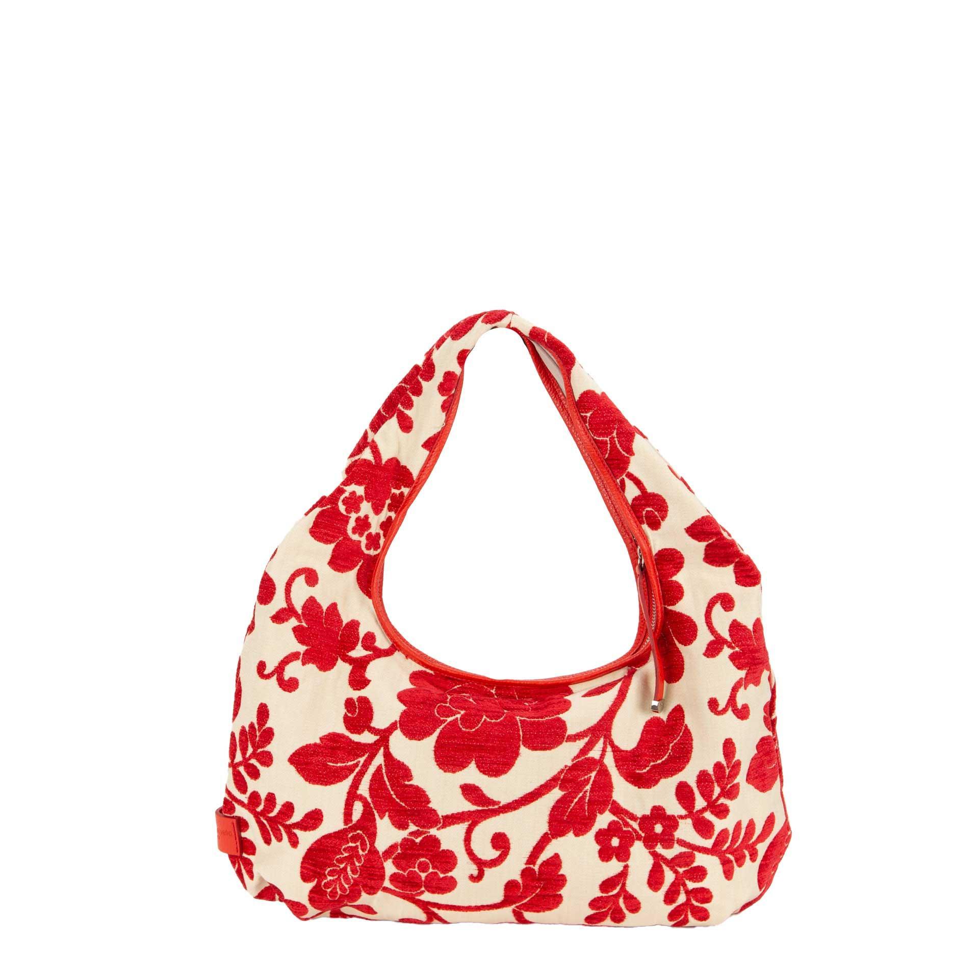 pelletteria veneta pelletteria veneta borsa a spalla in tessutodamasco e pelle dollaro linea venezia bianco t25700-bianc - foto 1
