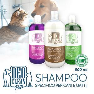 Deoclean pet - shampoo cani gatti cocco 500ml