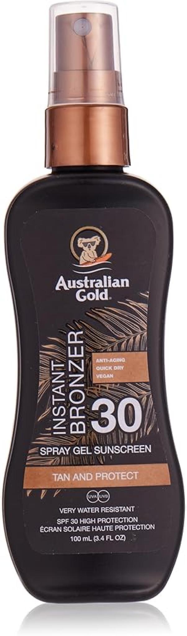 australian gold australian gold spray gel instant bronzer spf30 100ml travel agcf25109 - foto 1
