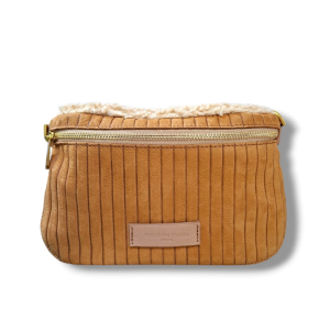 Borsa donna nabuk e pelliccia nb25418 brandy