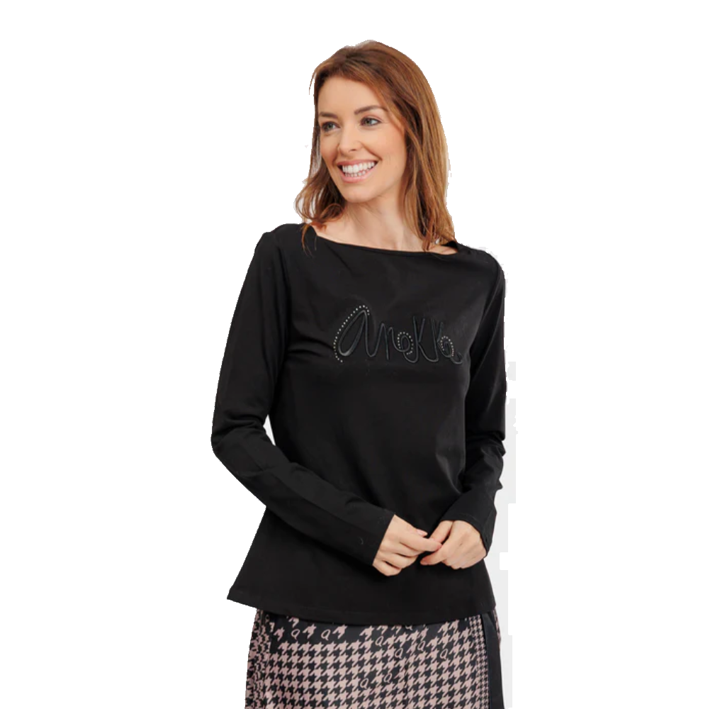 anekke anekke t-shirt manica lunga donna nero 41281-427 medium - foto 1