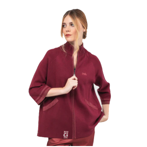 Cardigan donna bordeaux 41283-004