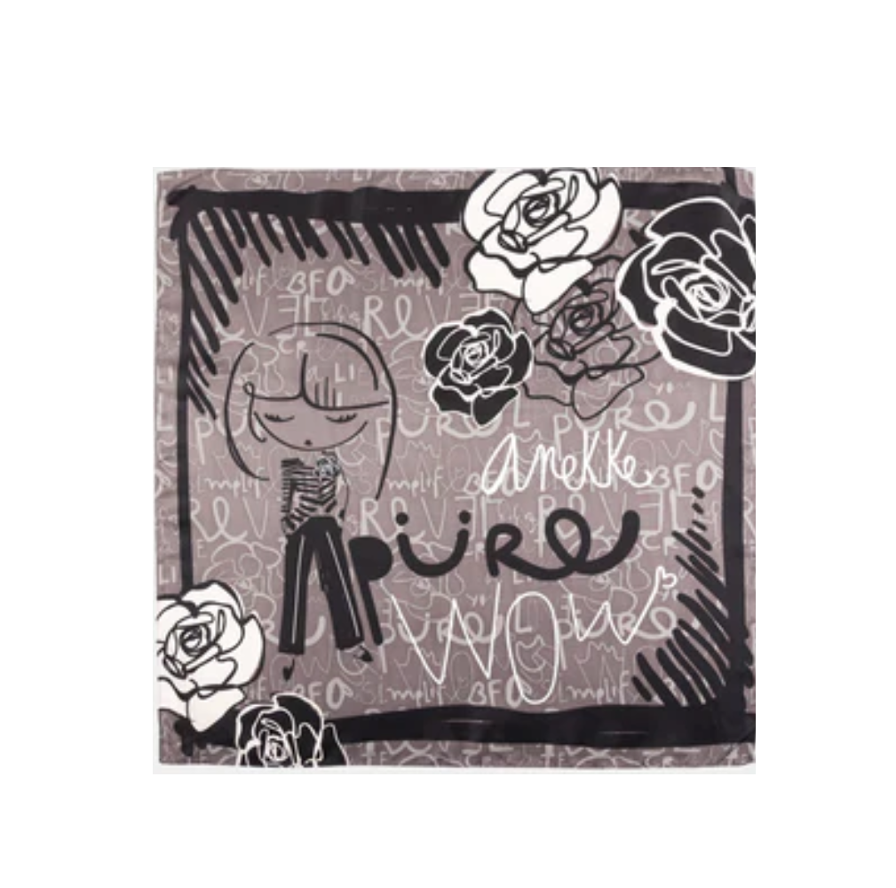 anekke anekke foulard quadrado 70x70cm nero 41480-314 - foto 1