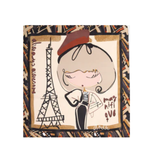 Foulard quadrado 70x70cm nude 41480-313