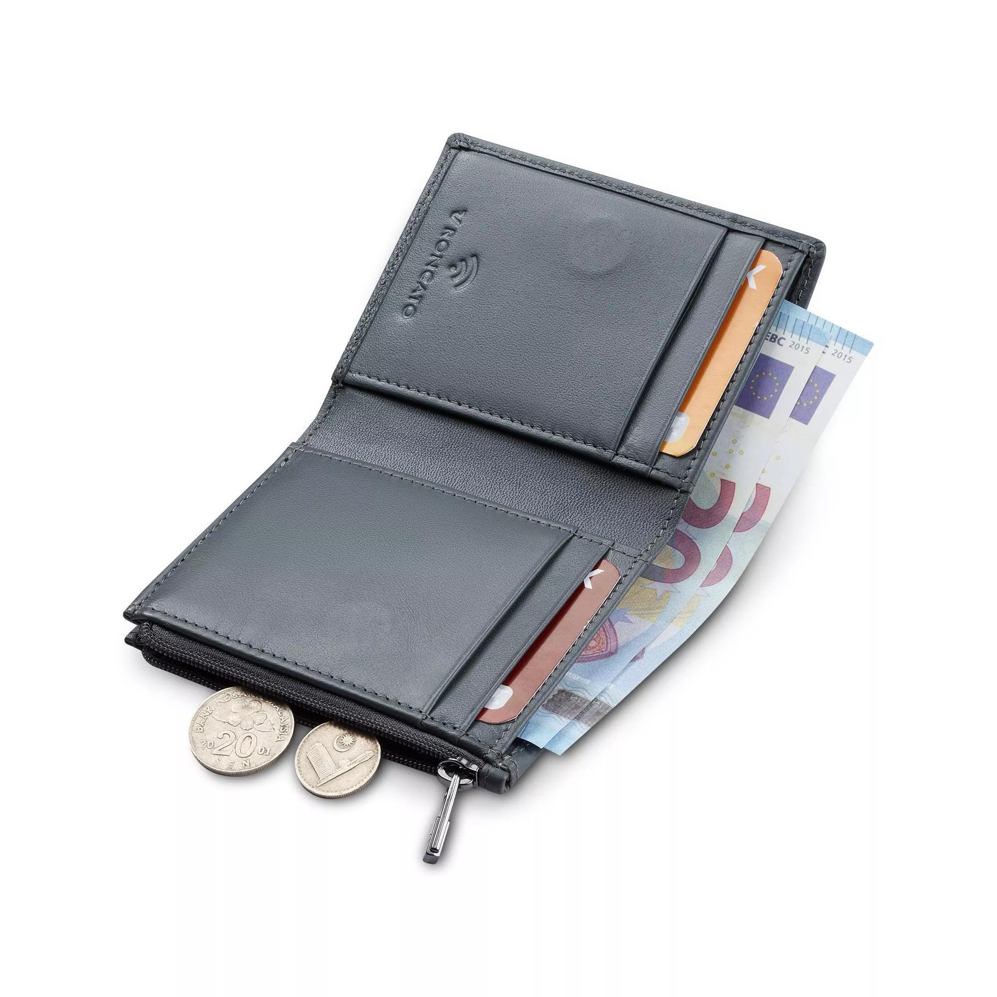 roncato roncato portafoglio piatto con cerniera mag wal antracite 41019522 - foto 3