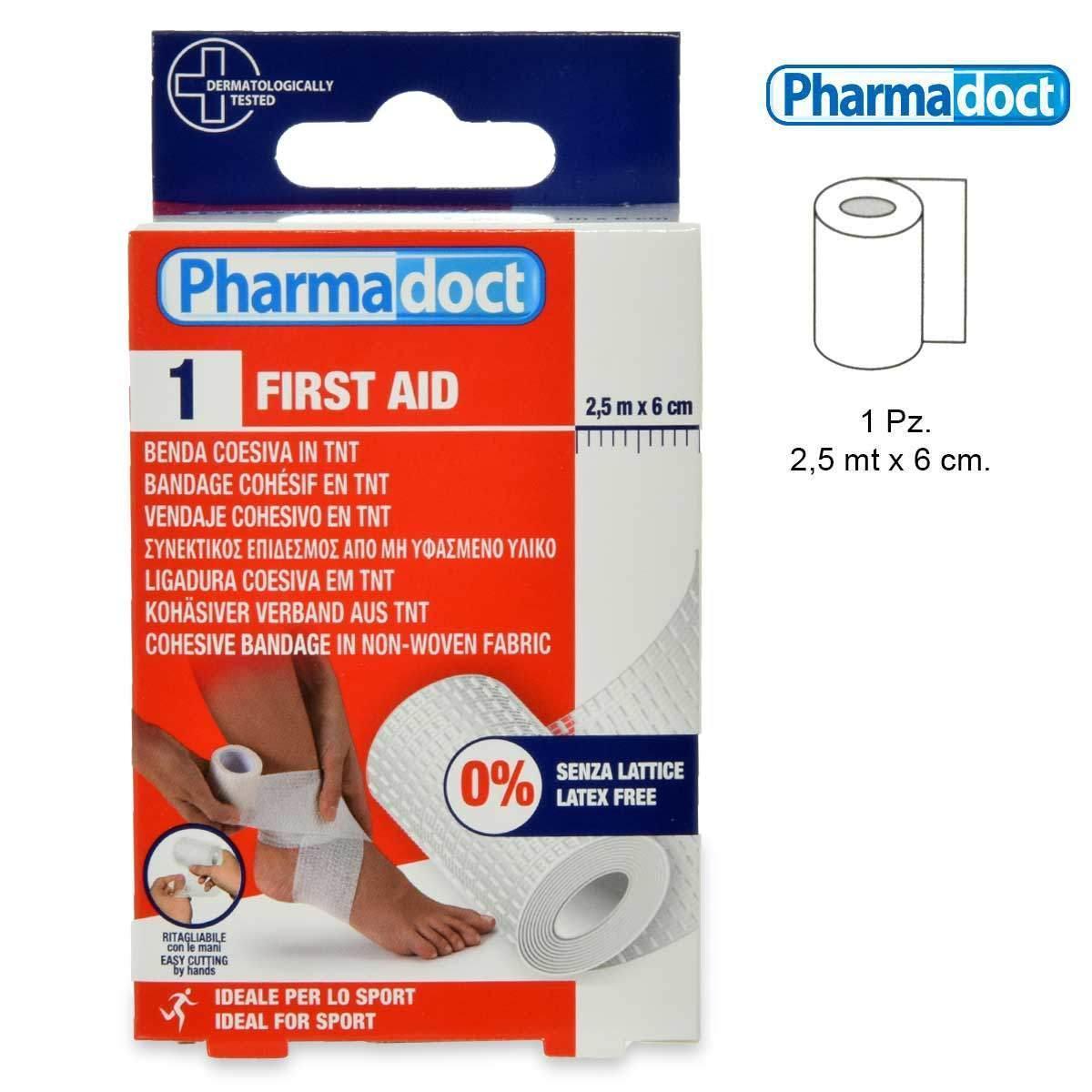 pharmadoc pharmadoct pharmadoct ml sf 1 benda coesiva bianca 2,5mx6cm 78128 - foto 1 pharmadoc pharmadoct pharmadoct ml sf 1 benda coesiva bianca 2,5mx6cm 78128 - foto 1