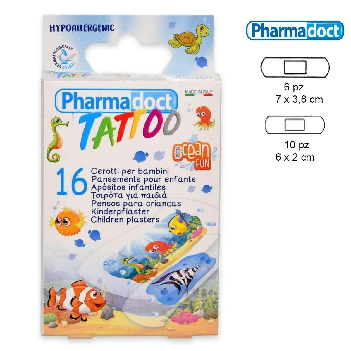 pharmadoc pharmadoct tattoo effect 16 cerotti x bambini storia di pinocchio 78079 - foto 1
