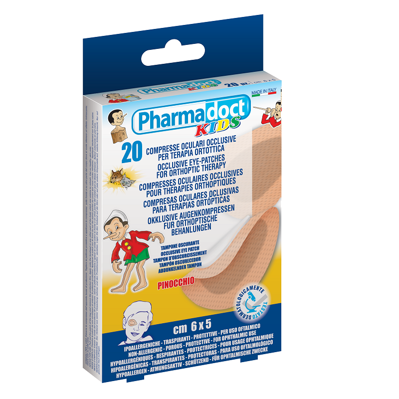 pharmadoc pharmadoct 20 occlusori per terapie ortottiche in tnt color pelle 78082 - foto 1