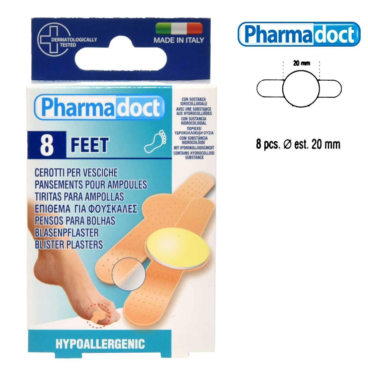 pharmadoc pharmadoct piedi idrocolloidali per vesciche anti urto 8pz. 78196 - foto 1