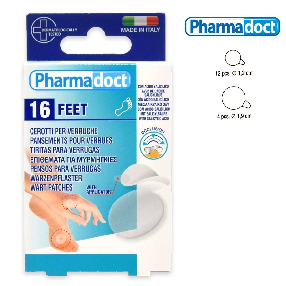 pharmadoc pharmadoct piedi patch x verruche protettivi e leviganti 16pz 78199 - foto 1