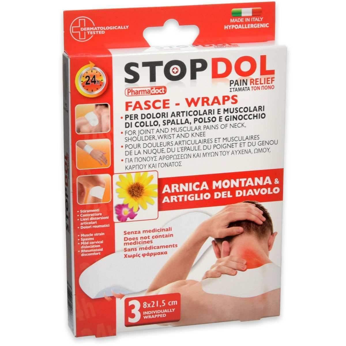 pharmadoc pharmadoct primo soccorso stopdol 3 patch terapia arnica collo, spalla, polso 78324 - foto 1