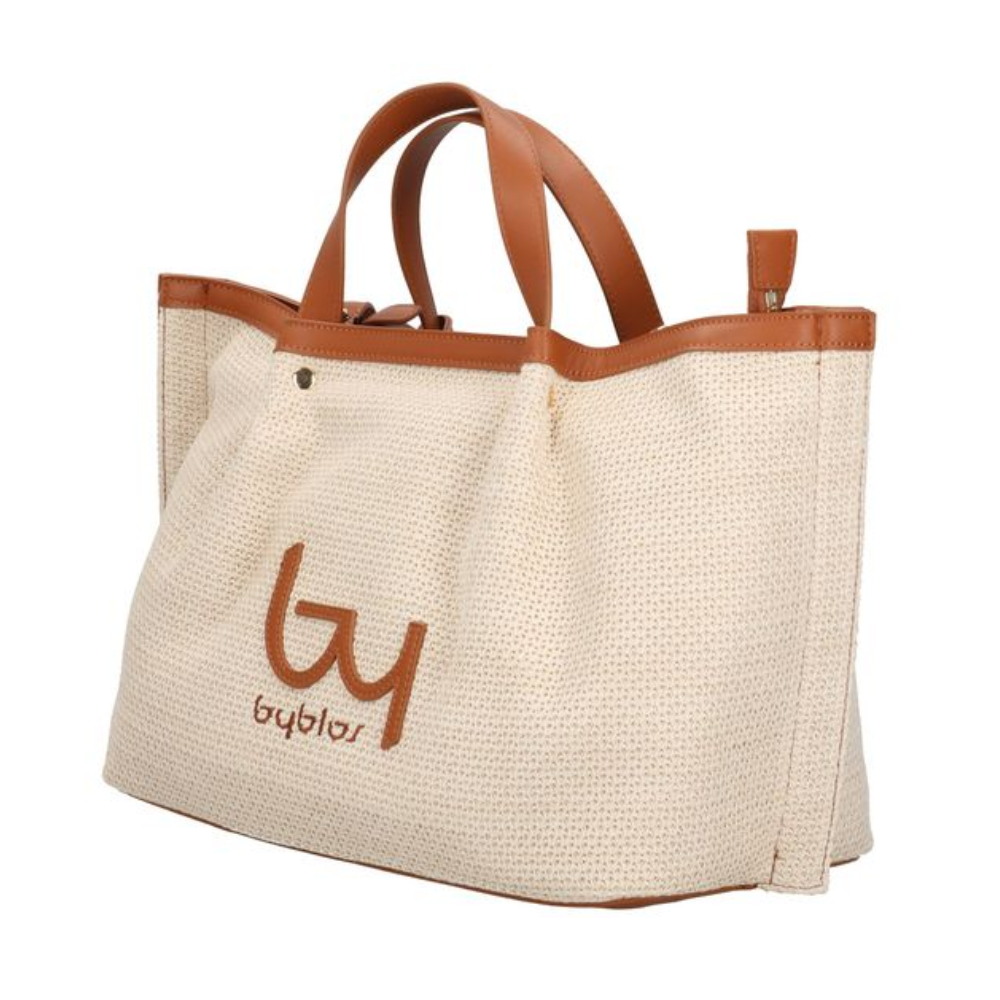 byblos byblos borsa donna seek bybs88b01 naturale/cuoio - foto 1