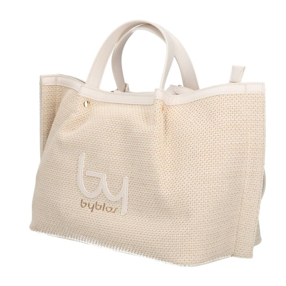byblos byblos borsa donna seek bybs88b01 naturale/avorio - foto 1